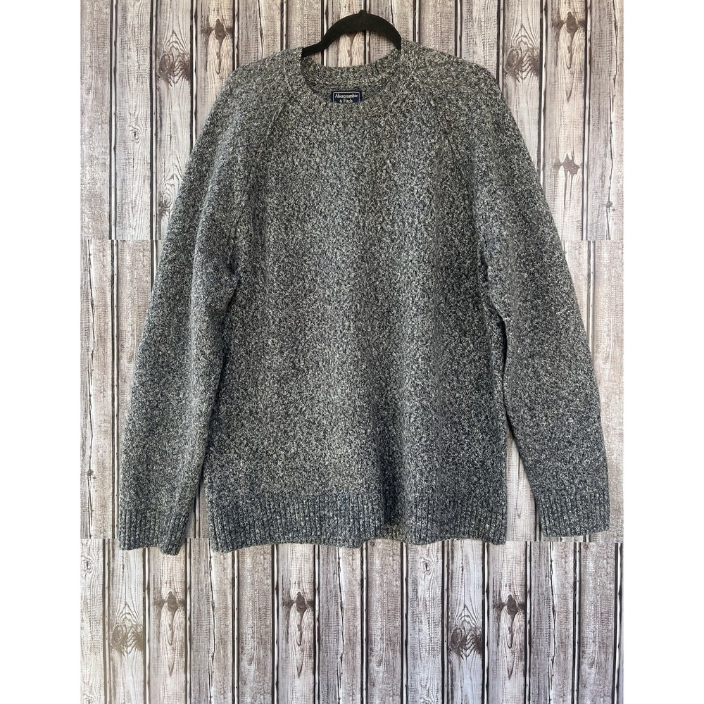 ABERCROMBIE & FITCH Mens' Gray Crewneck‎ Sweater sz XXL